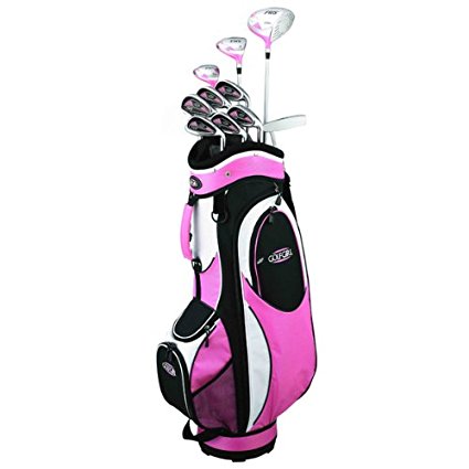 Golf Girl FWS2 Petite Lady Pink Hybrid Club Set and Cart Bag